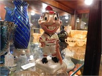 Stanford pottery,  Ohio bank, Chief Wahoo