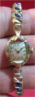 Vintage Ladies Bulova Deco Style Wrist Watch Works