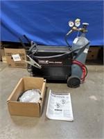 Campbell Hausfeld wire feed welder on wheels with