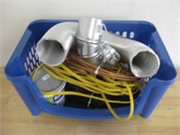 Plastic Bin With Assorted Hardware Shown