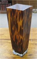 Large tourtise shell style glass vase