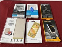 Group of phone and screen protectors