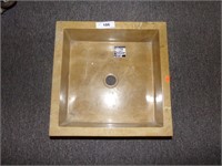 New 16" Square Marble Sink