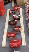 7 Vintage Coca-Cola small tin ornaments