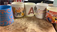 5 coffee mugs