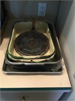 Enamel baking pans, metal baking pans