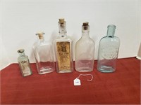 APOTHECARY BOTTLE LOT 5