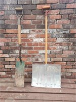 Vintage Trench Shovel And Vintage Snow Shovel