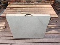 Folding Aluminum Table With Handle. Approximately