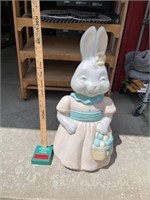 Vintage Easter bunny blow mold girl bunny dress