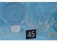Glass Bowls and Platter