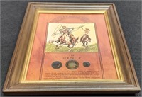 10"x12" Framed Display " The Round Up" w/
