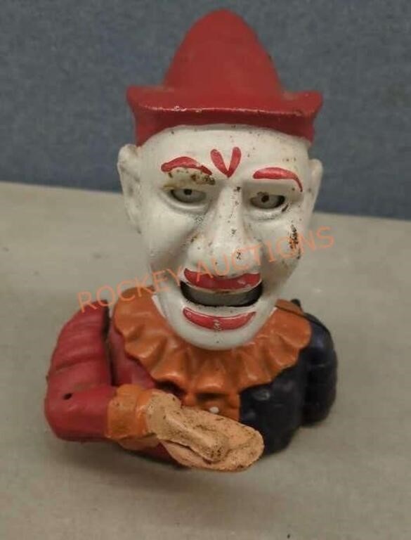 Cast Iron Humpty Dumpty Clown Bank