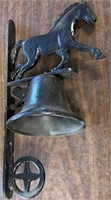 CAST IRON BELL W/HORSE 14" / SHIPS