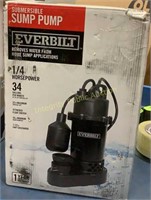 Everbilt Submersible Sump Pump 1/4HP $100 Retail