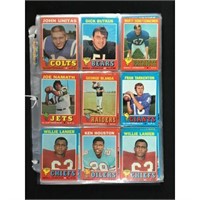 230 1971 Topps Football Cards Stars/hof/rc