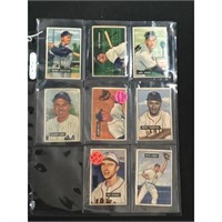 8 1951 Bowman Baseball Cards With Hof