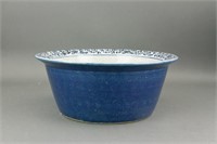 Chinese Yuan Period Blue and White Porcelain Basin