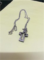 Pewter Cross Pendant on Chain