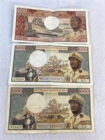 3 Bills Republique Centrafricaine