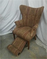 Vintage Arm Chair w Ottoman W9C