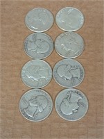 8 silver quarters