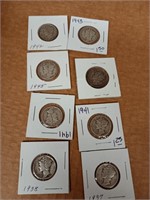 8 mercury dimes