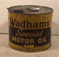 Wadhams special motor oil can