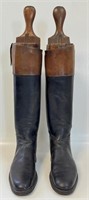 GOOD ANTIQUE LEATHER RIDING BOOTS - AS FOUND