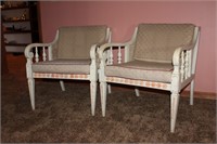 Pair of Wood Frame Chairs