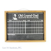 Old Grand-Dad Double-Sided Score Board Sign