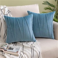 (covers only) 2 Striped Velvet Throw Pillow Covers