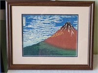 woodblock print Gaifu Kaisei Mt fuji hokusai kats