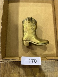 Brass Cowboy Boot, 5" Tall