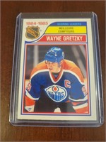 1985 OPC WAYNE GRETZKY HOCKEY TRADING CARD
