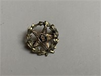 Order of The Eastern Star Gold Pin