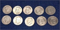 10 Eisenhower clad dollars