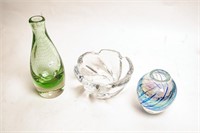SCANDINAVIAN ART GLASS & CRYSTAL PIECES