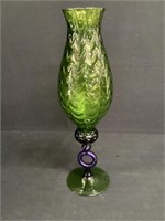 Art Glass Vase with a key Hole Bottom