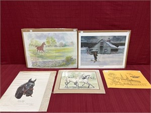 8 Horse Themed Prints, Various Artists: Charles