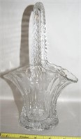 Vtg Duncan Miller Glass Etched Brides Basket 9.5t