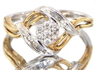 Brilliant 1/4 ct Natural Diamond Two-Tone Ring