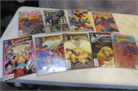 8 Comic Books SuperGirl SuperBoy Spiderman 90's