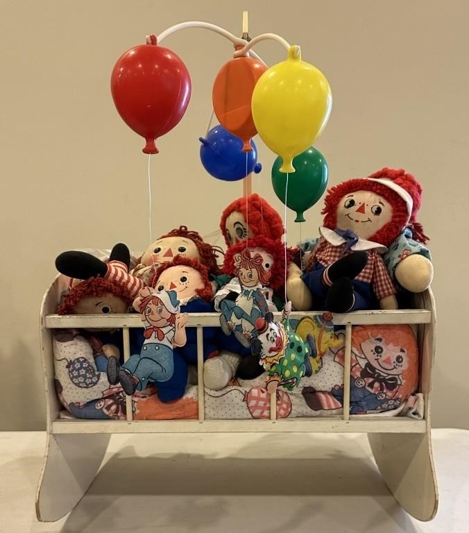 Raggedy Ann Dolls w/ Balloon Mobile