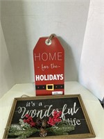 (2) Christmas Themed Signs