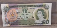 Replacement Note Asterisk 1969 Twenty Dollar Bill