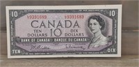 1954 Ten Dollar Bill PRE L/V VG