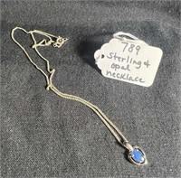 Sterling & Opal Necklace