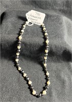 Hematite & Pearl Necklace