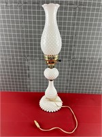 HOBNAIL MILK GLASS LAMP VINTAGE